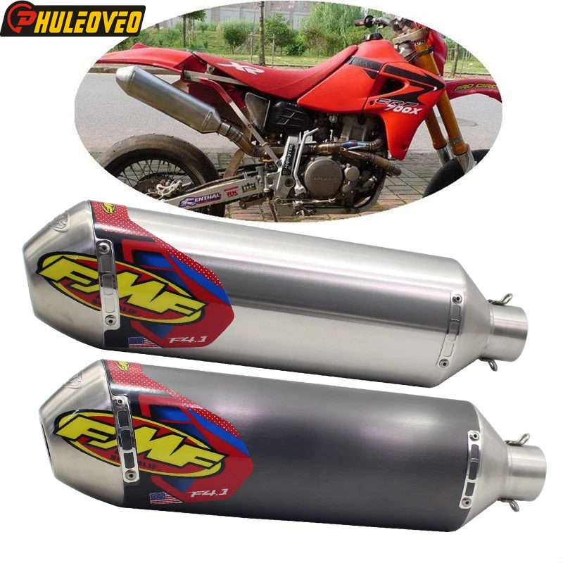 Inlet 51mm Universal Motorcycle Exhaust Escape Moto Muffler for KTM for Husqvarna Tmax 530 Xmax300 MT07 09 X-ADV750 Z900 CBR1000