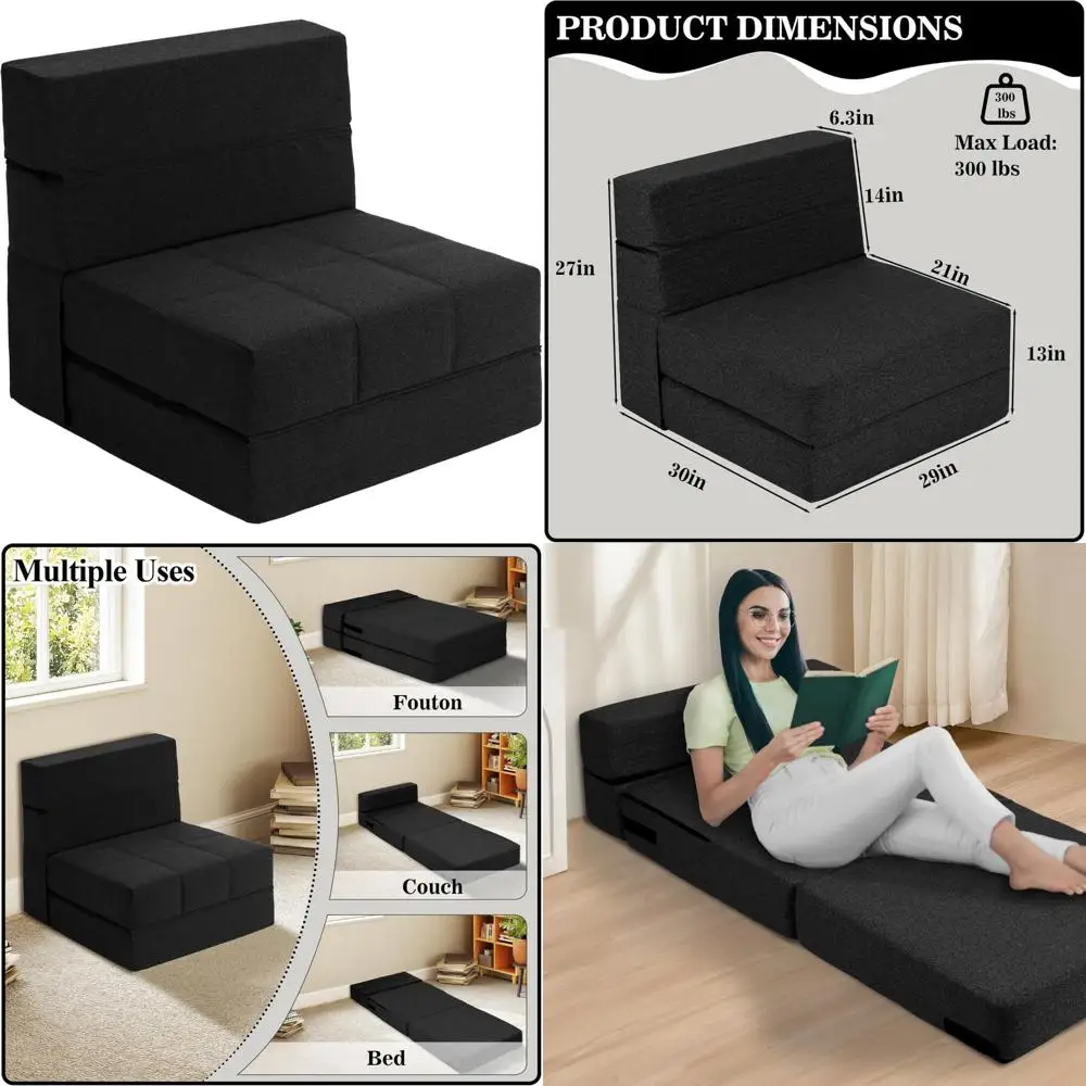 convertible memory foam sofa bed for living room and home office