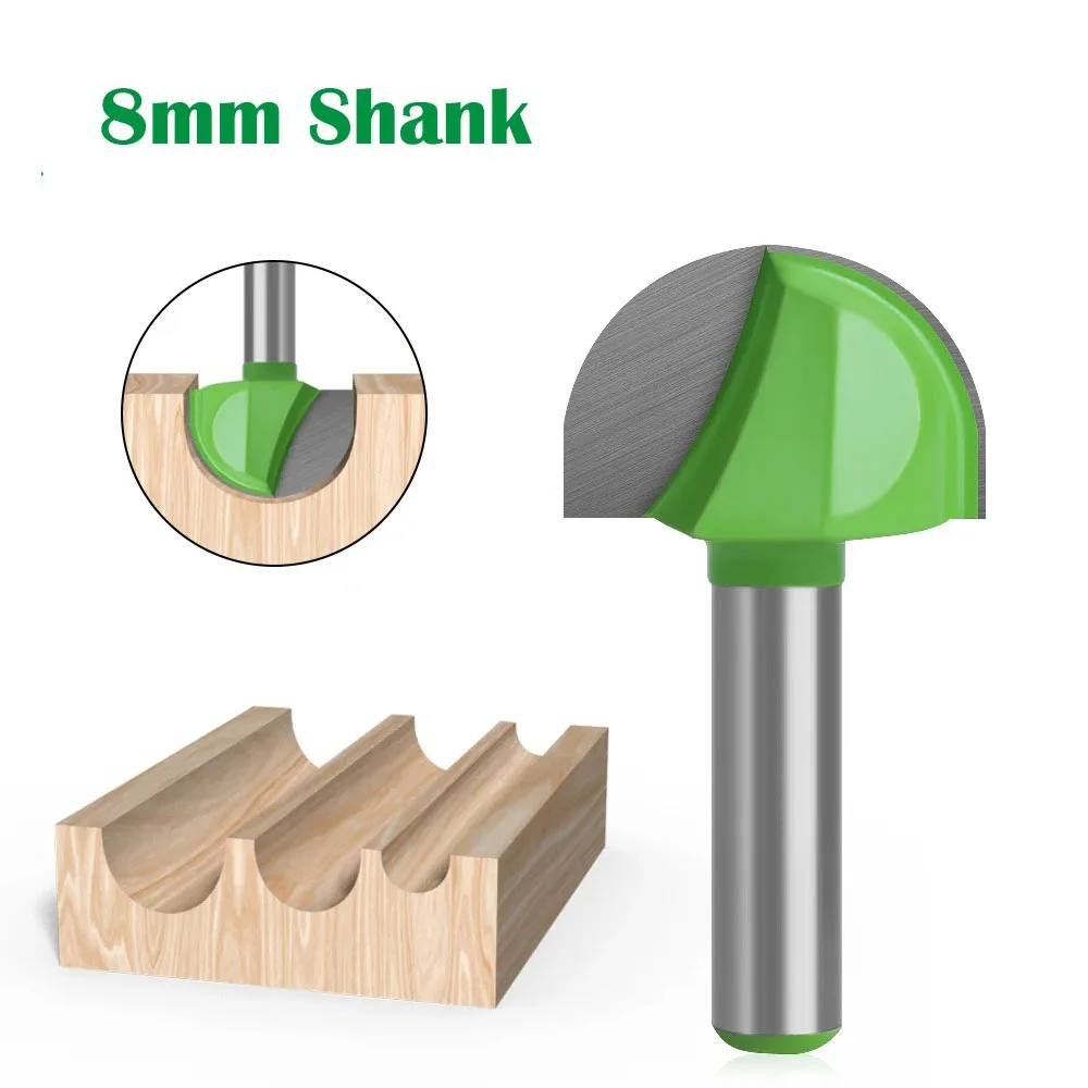 

1pc 8mm Shank Ball Nose End Mill Round Nose Cove CNC Milling Bit Radius Core Box Solid Carbide Router Bit