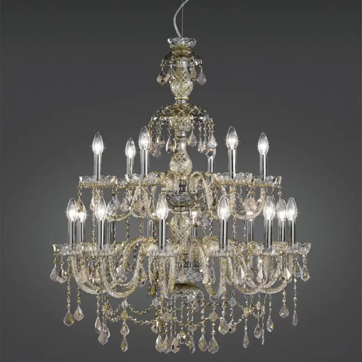 European-style living room lamps luxury villa crystal chandeliers