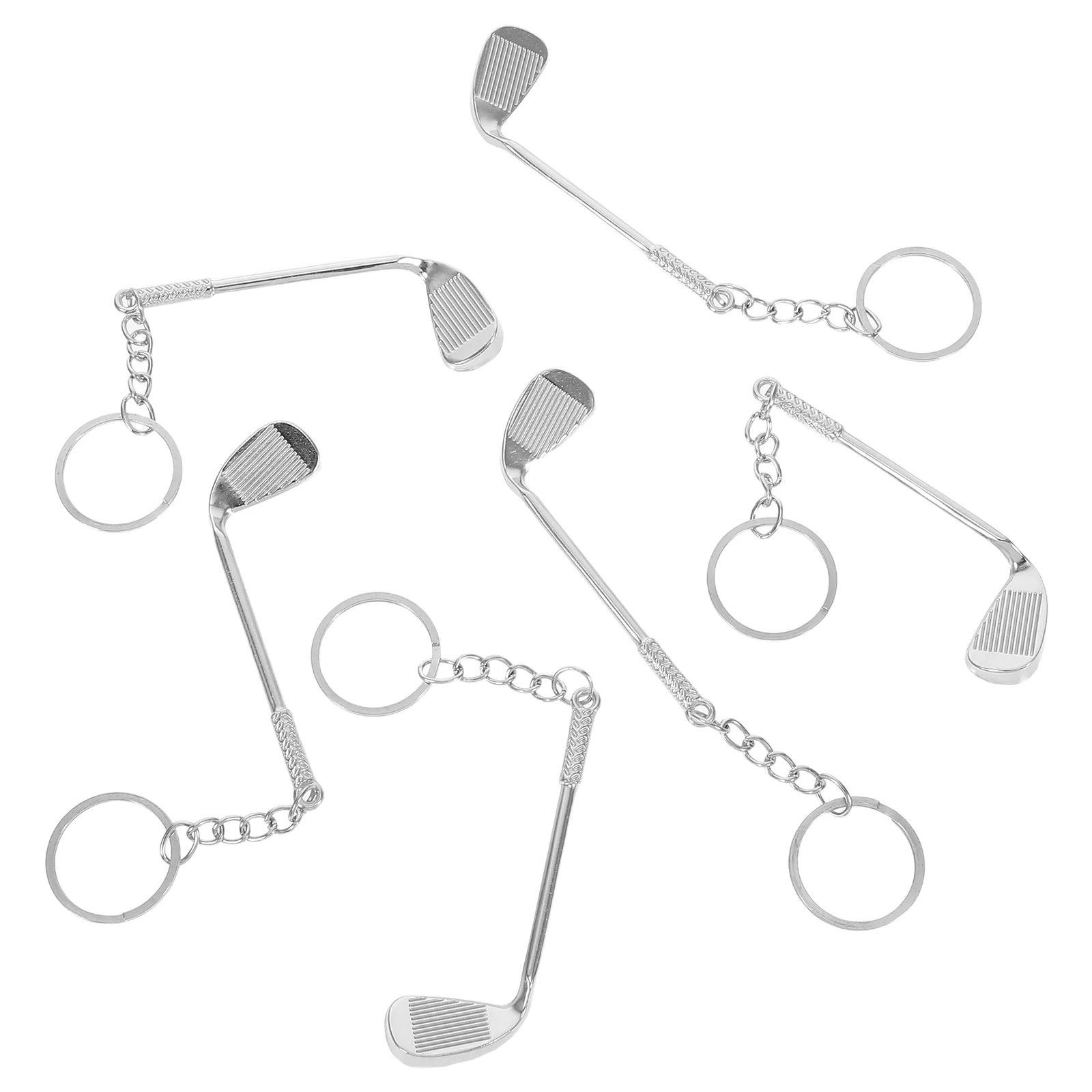 

6 Pcs Golf Club Keychains Alloy Compact Size Versatile Usage Sport Themed Accessories Men Gifts Party Favors