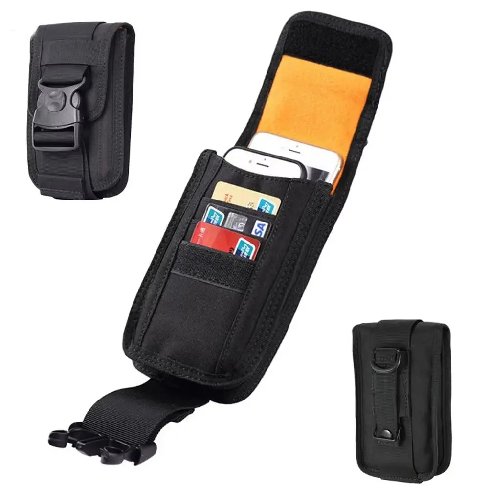 

Large Capacity Mobile Phone Waist Bag Big Buckle Waterproof Multifunction Belt Pouch Portable Clip-On Case Bag Travel