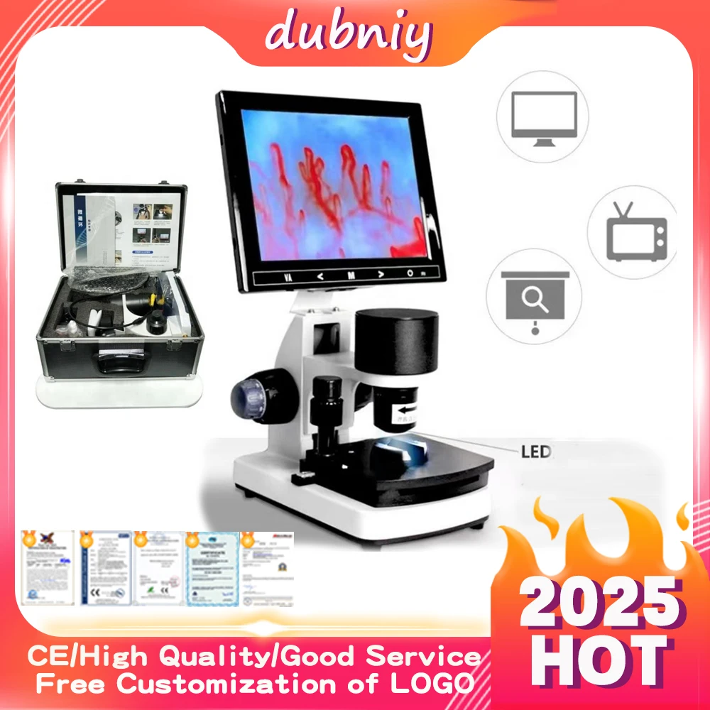 

9/10.5/12Inches Nailfold Capillaroscopy Microcirculation Microscope 680/1200Times Portable Digital Magnification Health Analyzer