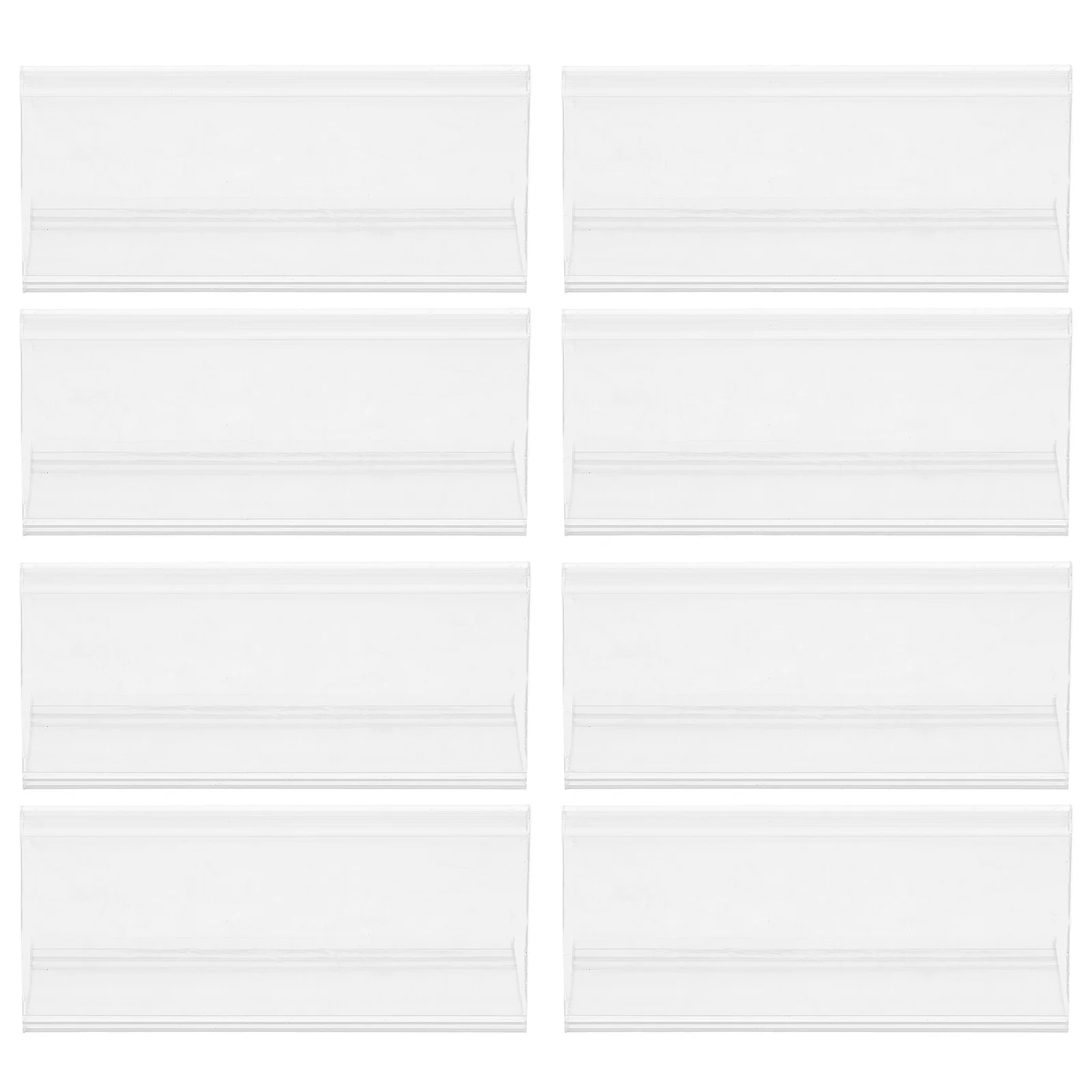 30 Pcs Shelf Label Holder Sign Display Stand Transparent Stickers Storage Bins Shop Basket Halloween Bracket Tags