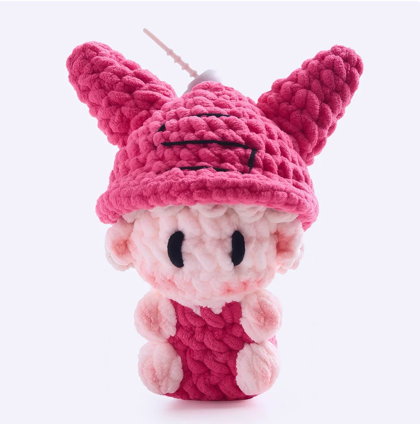 Celebrity merchandise: gummy candies, handmade crocheted dolls, keychains, and concert support materials/merchandise.