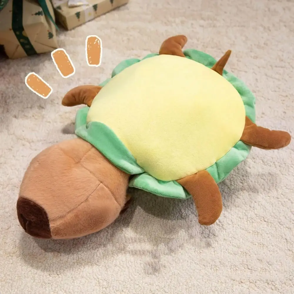 Fluffy Capybara Turtle Plush Pillow Soft Collection Capybara Plush Toy 28cm Cute Turtle Animal Doll Children Gift