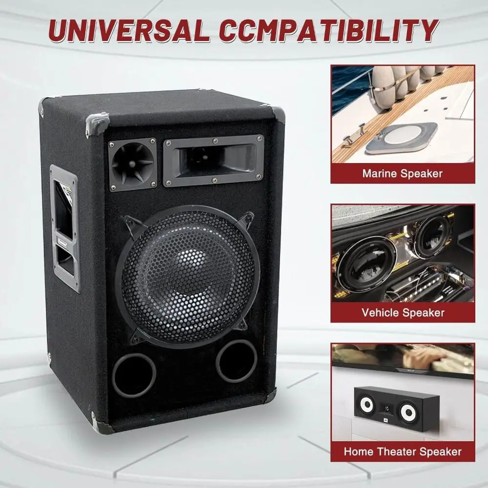 Osłony głośnikowe z czarnej metalowej siatki 5-12 cali, osłony na subwoofer, etui ochronne ze śrubami montażowymi do głośników domowych i samochodowych. — zdjęcie produktu 5