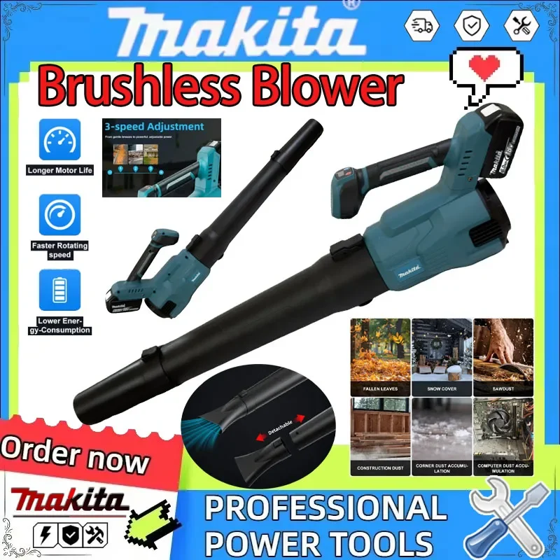 

Makita Cordless Leaf blower 3-Speed Cannon Blower Super Powerful For Leaf Snow Dust Cleaning Blowing Power Tool For 18V Battery