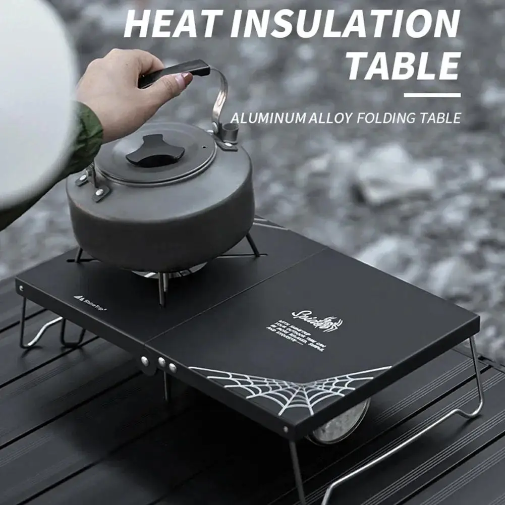 

Mini Camping Table Foldable Outdoor Stove with Heat Gas Stove Holder Compatible SOTO ST-310 / ST330 / CB-JCB / TRB250