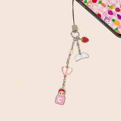 Cute Baby Cartoon Phone Charm Short Chain Long Chain Mobile Phone Straps for IPhone Lanyard Bracelet for Samsung Galaxy