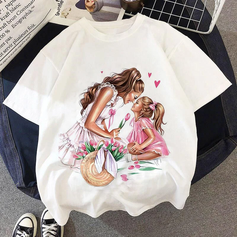 Mother Kids Kids T-shirts Girls Summer New Super Mom Dad Clothes Baby T Shirts Children Cute Sleeve Clothing Graphic T-shirt Tee