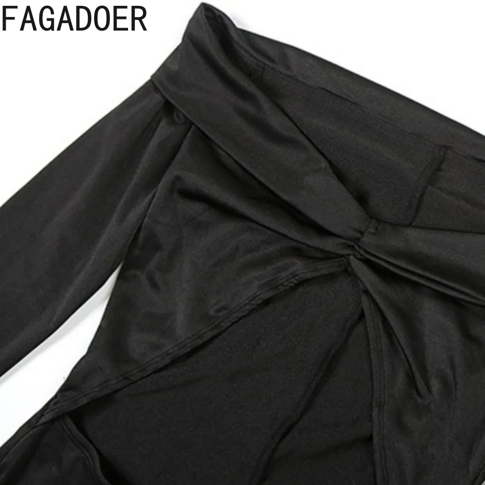 FAGADOER Y2k Sexy Hollow Out Bodycon Jumpsuits Women Off Showlder Long Sleeve One Piece Rompers Female Club Party Overalls New