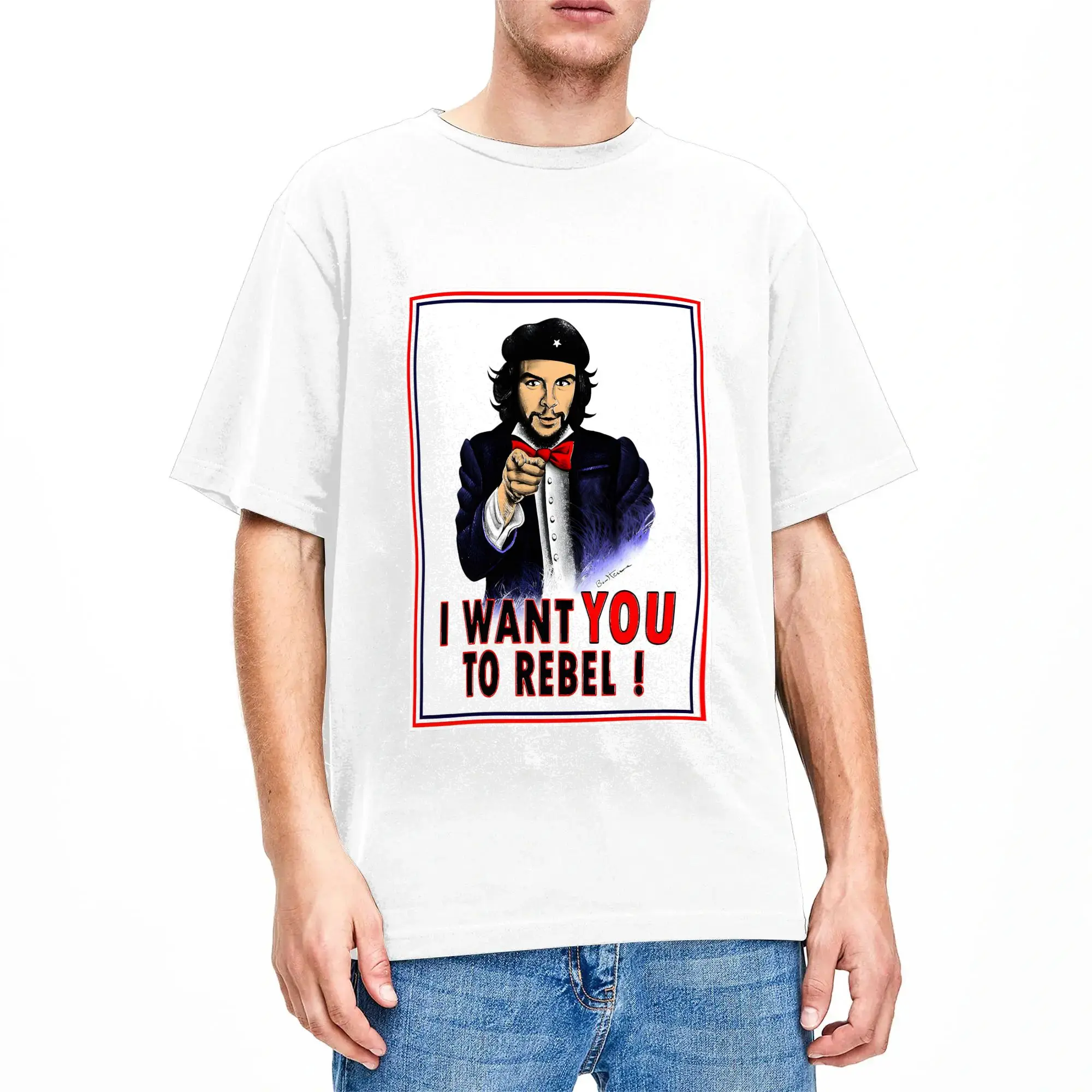Men Women T Shirt I Want You To Rebel  Ben Heine  T-Shirts Novelty Che Guevara Summer Tees Y2K Casual Cotton Tops Gift Idea
