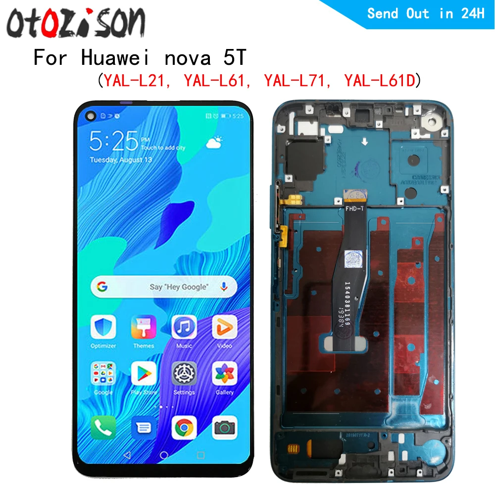 For Nova 5T LCD Screen IPS LCD For Huawei nova 5T YAL-L21 L61 L71 For Nova 5T LCD Screen IPS LCD For Huawei nova 5T YAL-L21 L61 L71