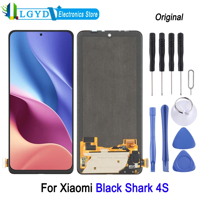 

6.67-inch LCD Screen For Xiaomi Black Shark 4S Phone Super AMOLED Material 144Hz Display and Digitizer Full Assembly Replacement