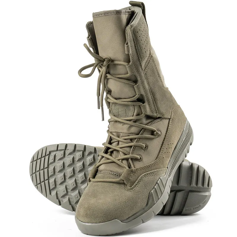 2024 New High Top Combat Boots Green Desert Brown Boot Lightweight Training Boots Hiking Boots Man Tactical Boots