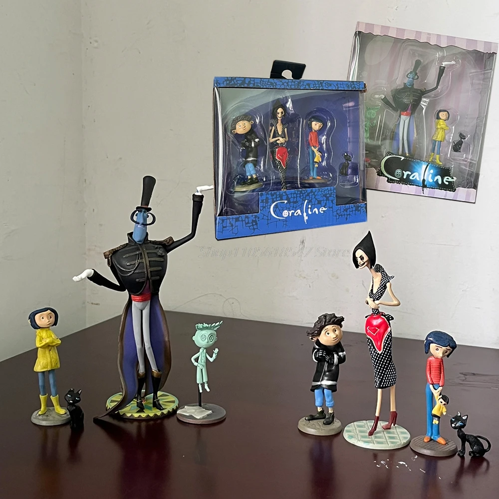 Anime Coraline Figure Coraline Charlie Jones‌ Ghost Father‌ Coraline & the Secret Door Crooked Character Model Toy Gifts
