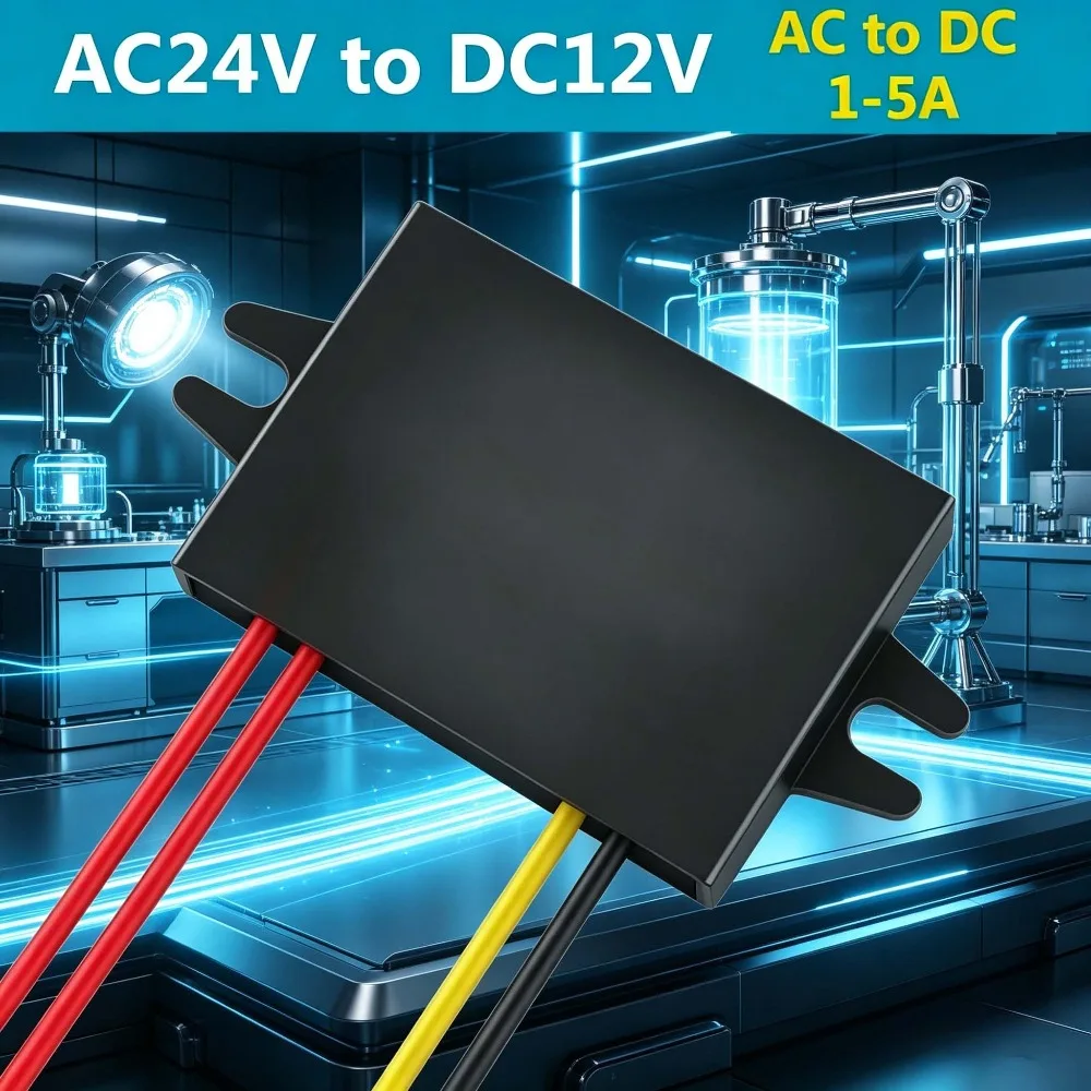 AC24V to DC12V AC to DC power supply stabilized monitoring converter power 24V-12V waterproof High Efficiency Dustproof module