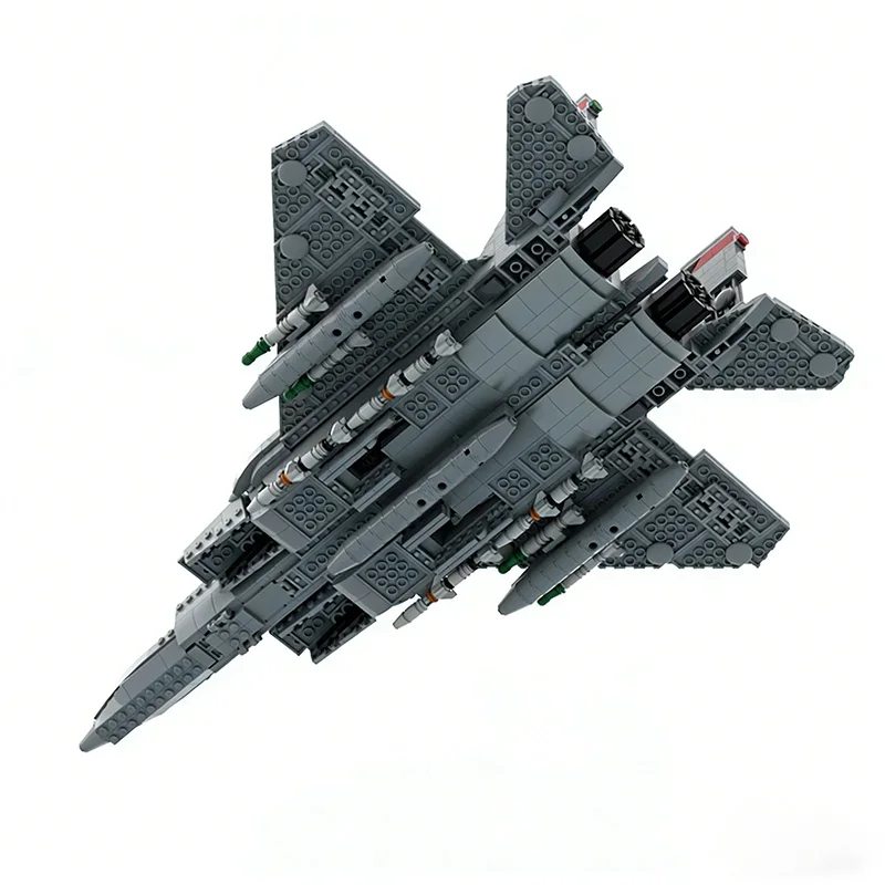 1527 pièces Briques d'avion F-15D Eagle MOC Modèle de construction modulaire personnalisable Technologie de conception Jouet d'assemblage DIY pour enfants Garçons Cadeau