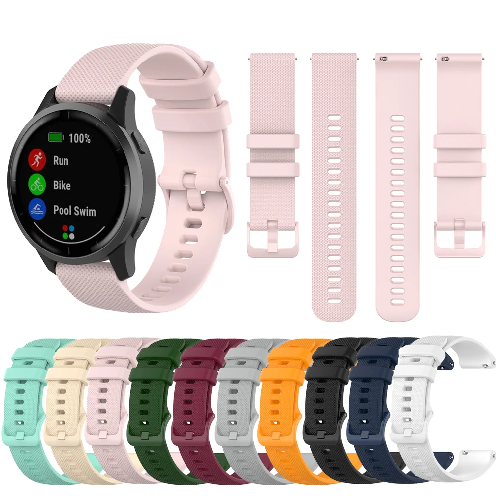 Vivoactive 3S 4S Strap For Garmin Venu 2S Vivomove 3S Forerunner 255S Active S Wristband 18mm Silicone Smart Watch Band Bracelet