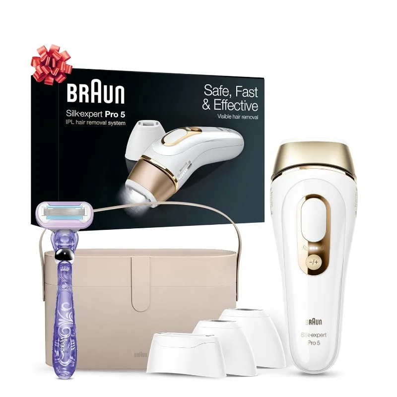 

Braun IPL Silk·Expert Pro 5 PL5347 IPL новейшего поколения, праздничные подарки для женщин и мужчин, система удаления волос с широкой головкой