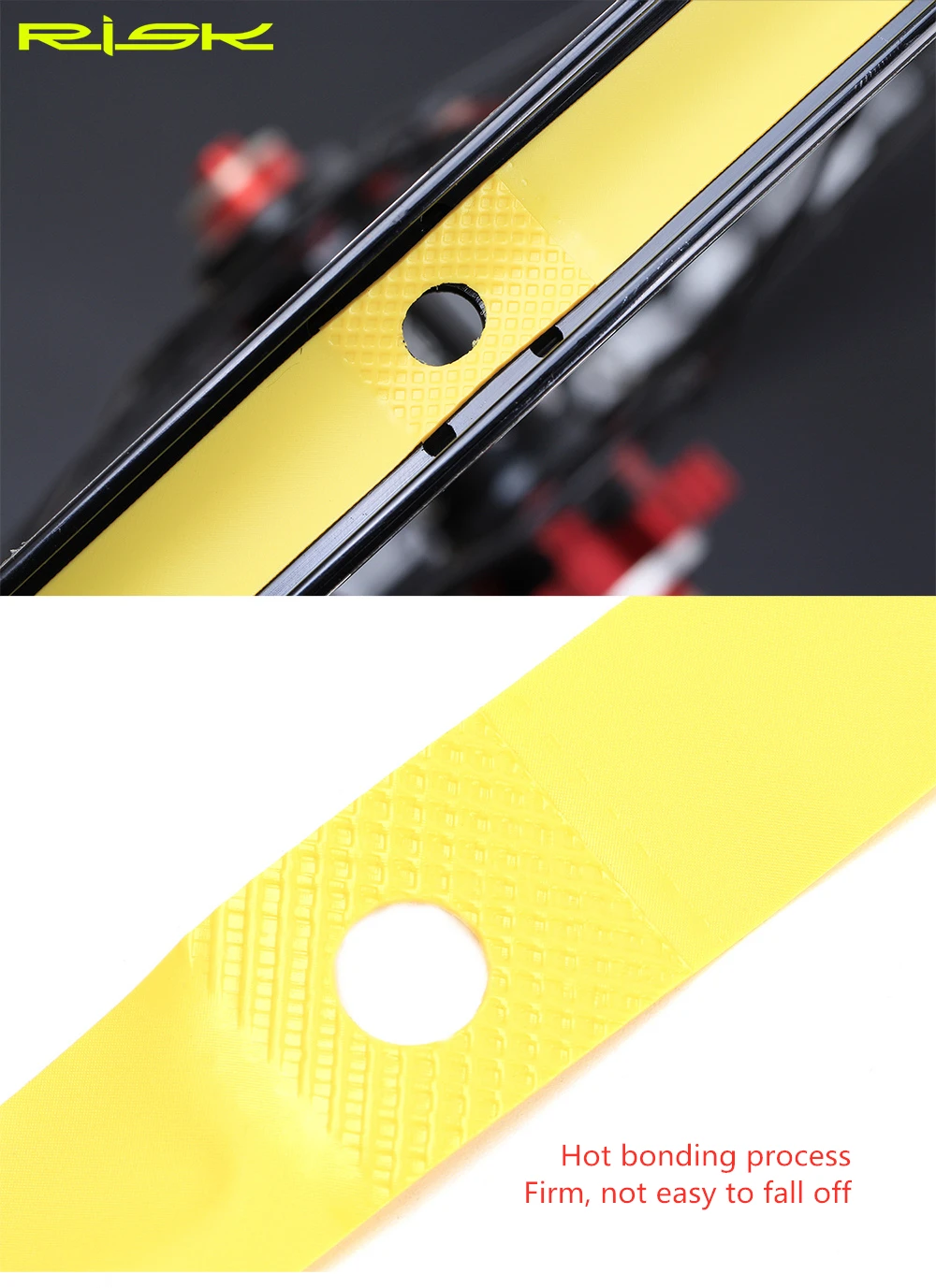 2 stücke RISIKO Fahrrad Felge Streifen Reifen Liner Rohr Schutz PVC Felge Band für 700C 26 27,5 29 zoll Rad MTB Mountain Road Bike Feste – Detail 4