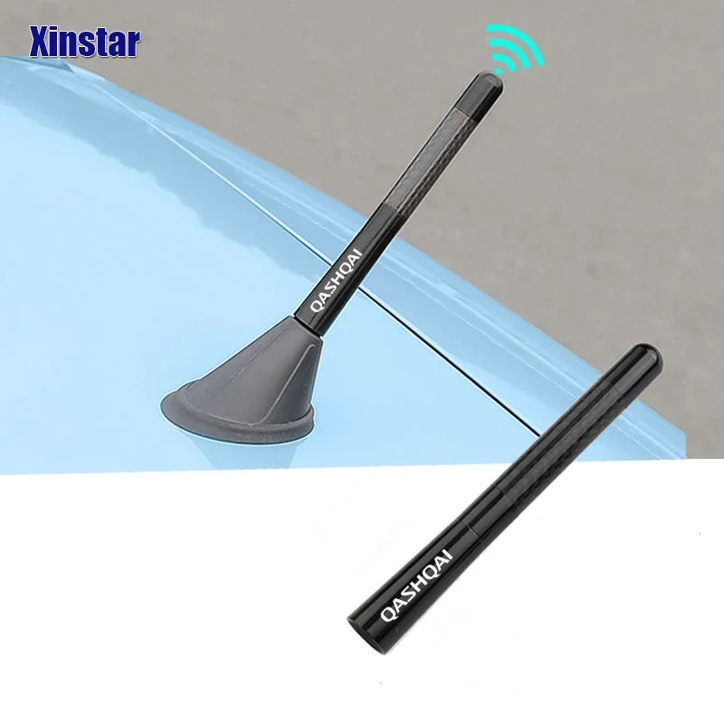 4.7 Inch Carbon Fiber Radio Antenna Sticker For Nissan QASHQAI