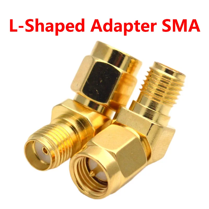 

5/20PCS SMA to SMA Connector 90 Degree Right Angle Gold RP SMA Male to RP SMA Female Adapter for WIFI Antenna/FPV RF Converter