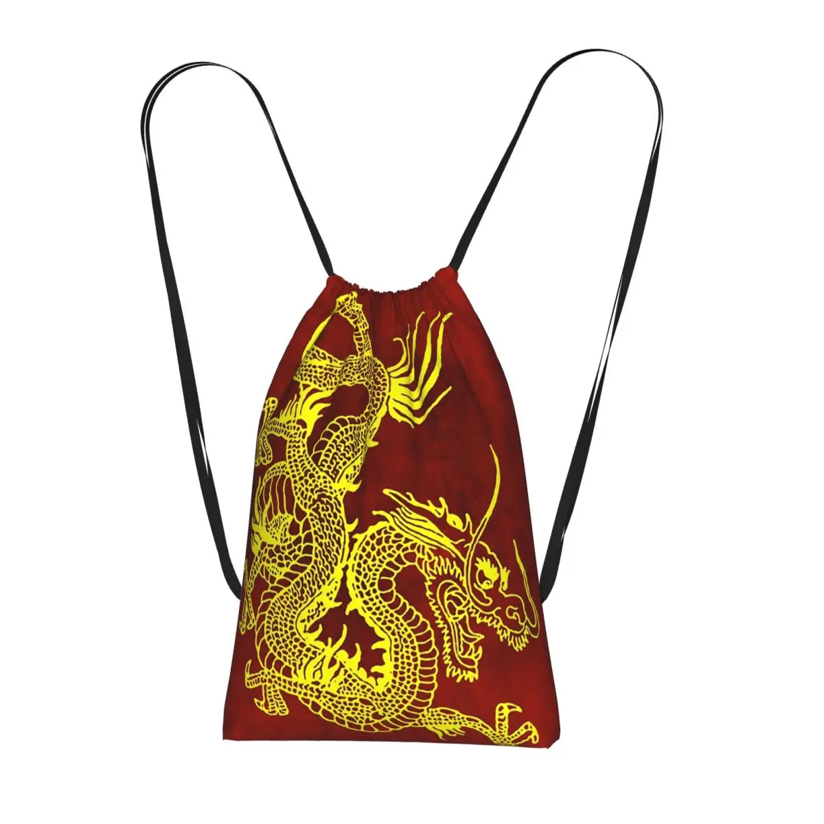 

Рюкзаки с узором золотого дракона, портативные сумки на шнурке, спортивные сумки, сумки для книг для мужчин и женщин, школьные сумки