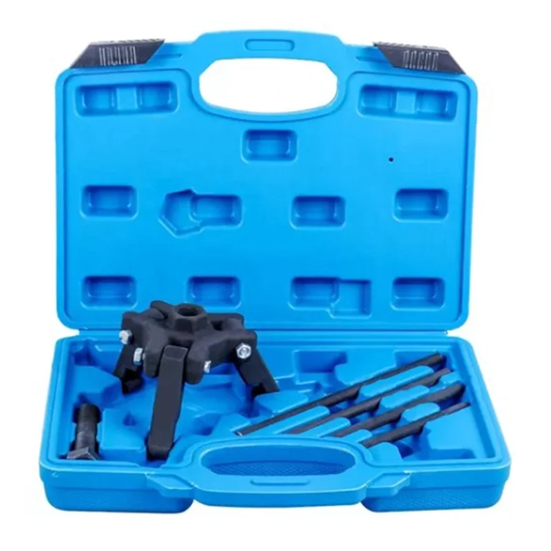 

3/8-дюймовый приводной маховик, шкив коленчатого вала, гармонический балансир, съемник, инструмент, 3 челюсти, компактный, сверхмощный, простой в использовании для автомобилей