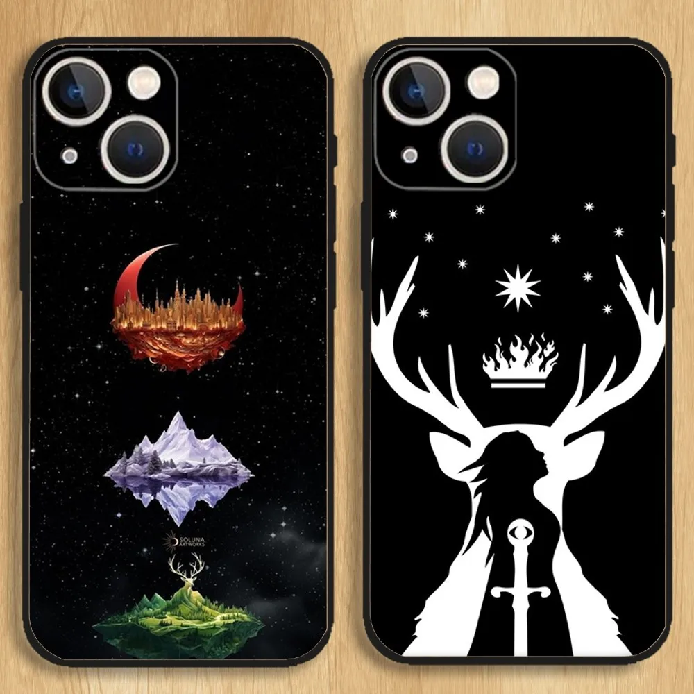 Throne Of Glass Phone Case For iPhone15,14,13,12,11,Pro,Max,Plus,Mini,X,XS,XR,8,7,6,S,Plus,SE Soft Black Case