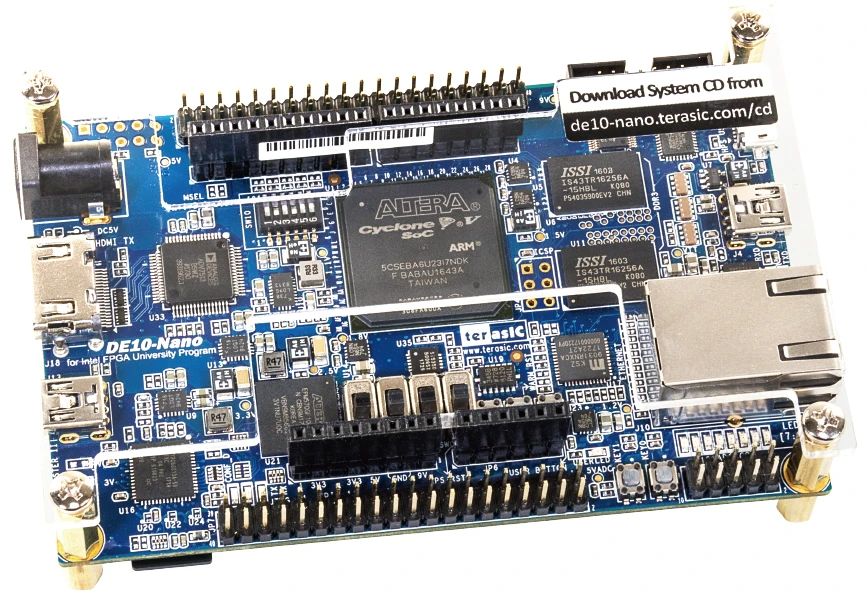 

Terasic DE10-Nano Development and Education Board: Intel SoC FPGA with Dual-Core ARM A9, DDR3 Memory & High-Speed Interfaces