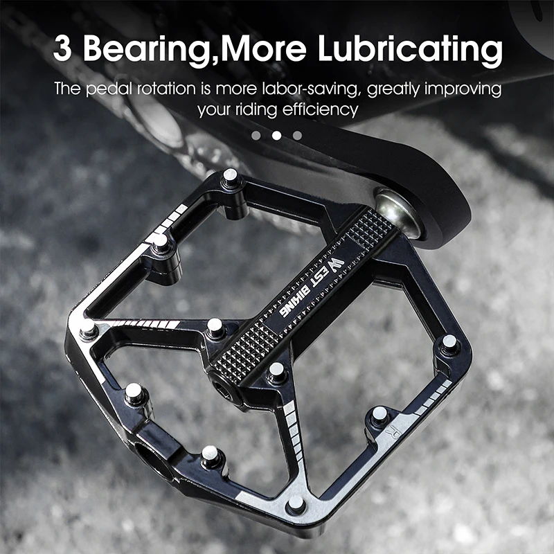 Ultralight 3 Bearings Pedal Bicycle Bike Pedal Anti-slip CNC BMX MTB Road Bike Pedal Cycling Aluminum Alloy Bike Accessories