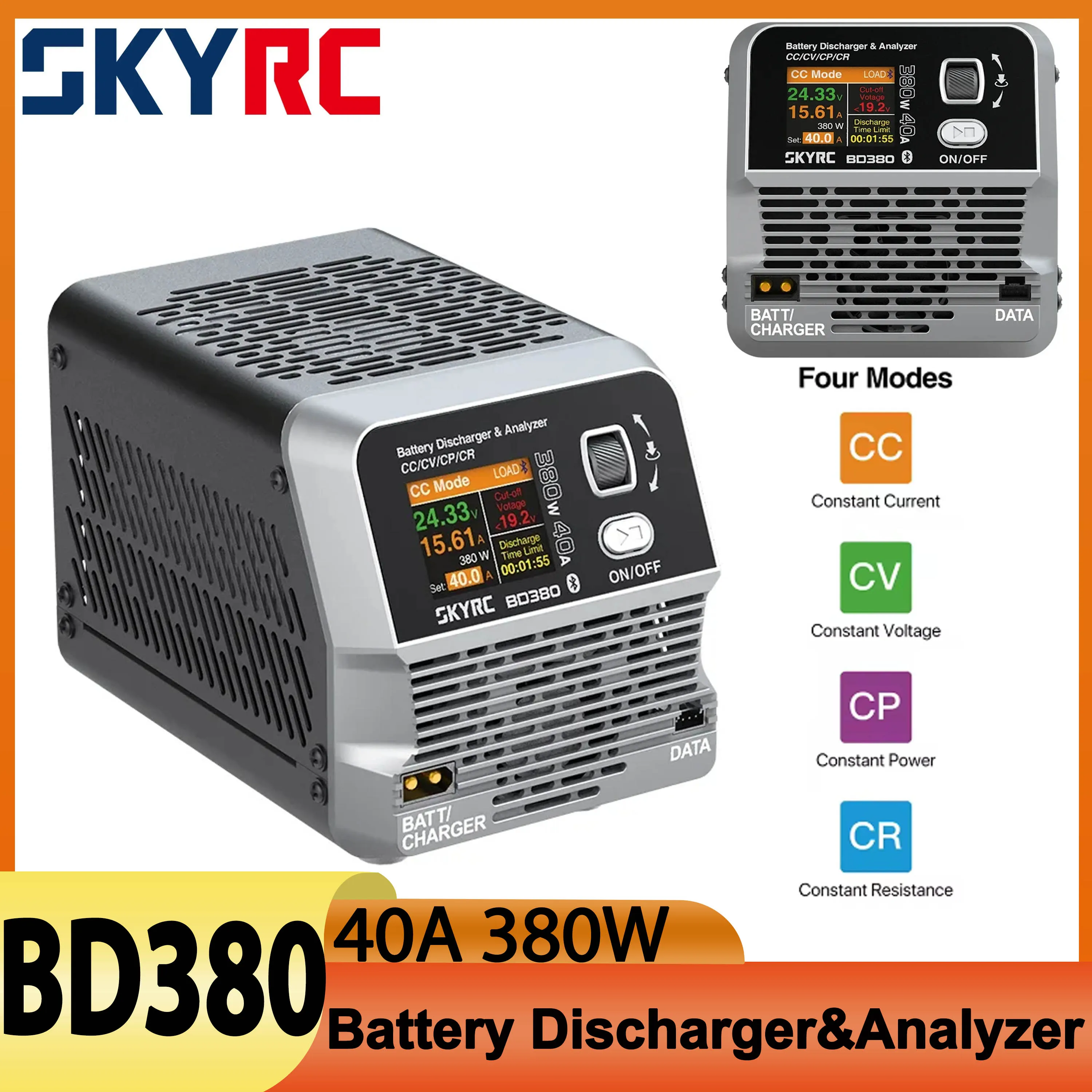 SKYRC BD380 40A 380W Battery Discharger&Analyzer Checker Four Modes Battery Discharger for RC Car T1000 D200neo Charger Parts