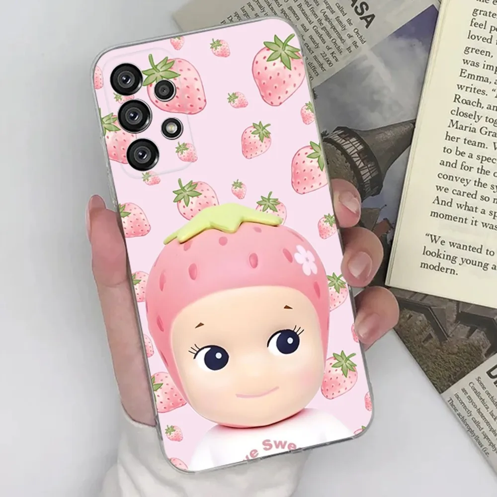 S-Sonnies Angels Fruits Phone Case For Samsung S30,S23,S21,S22,S20 Ultra,S20 FE lite,S10,S9,S8 PIus Cover Clear