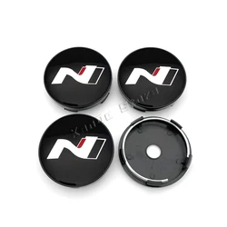 4 pz 56mm 60mm N Line Car Wheel Center Hub Cap Cover Emblem Stickers per Hyundai NLine Sonata Tucson Azera Elantra Veloster Kona