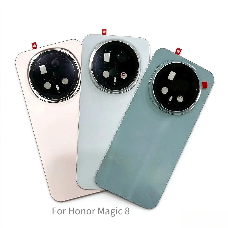 A+ Glass Battery Back Cover For Honor Magic 8, Replacement Rear Housing Door With Camera Lens Frame, Phone Rear case For Magic8