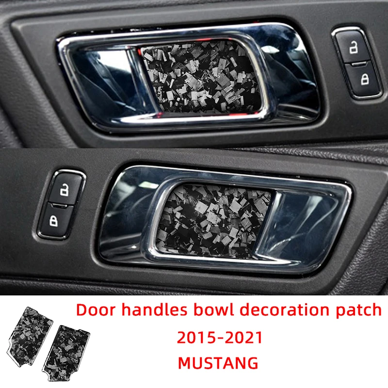 

Наклейки на дверные ручки из углеродного волокна для Ford Mustang 2015-2021