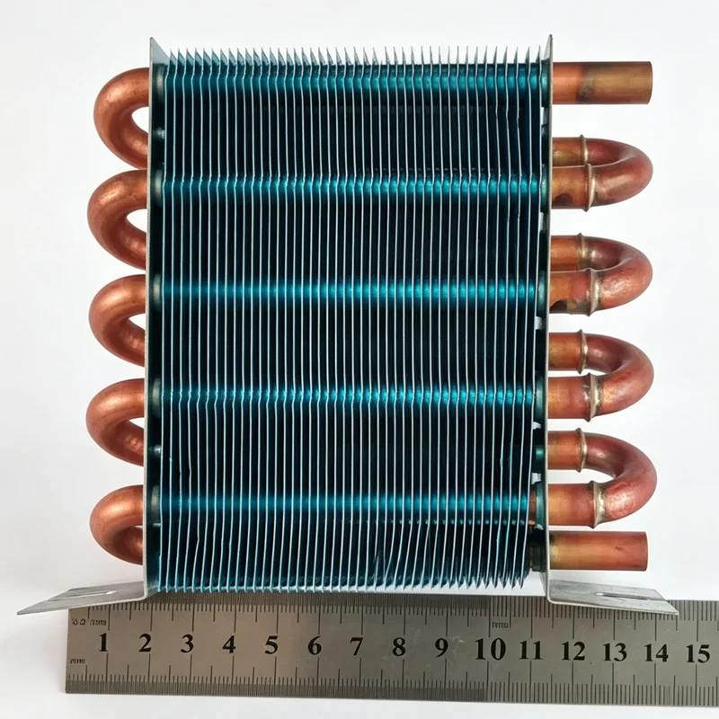 140x130x44mm Copper Tube Aluminum Fin Condenser Air Cooled Fin Radiator Refrigeration Air Conditioner Cooling Heat Exchanger