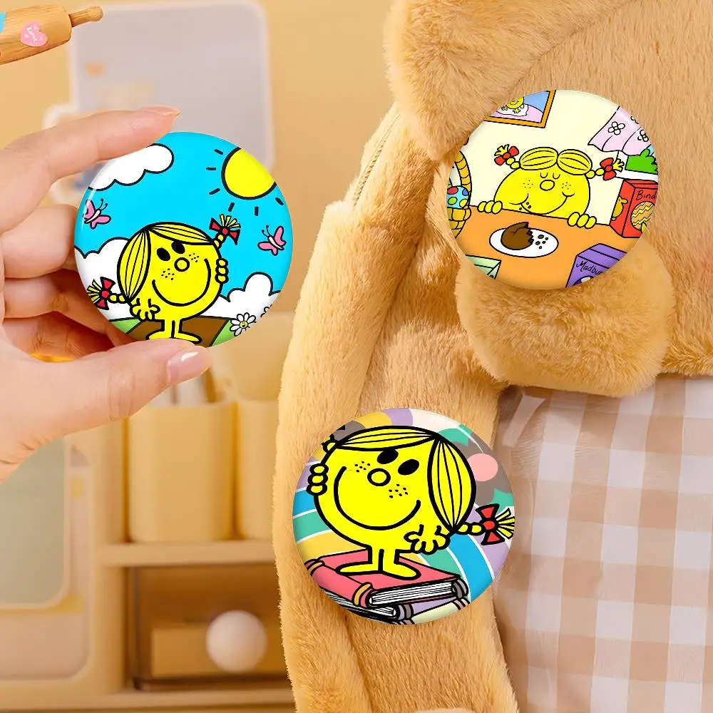 Children M-Mr Men L-Little Miss Anime Brooches Cute Cartoon  Badge Jacket Jeans Lapel Pin Gift Accessorie