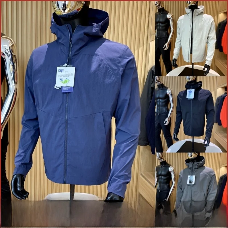 

Premium Thin Full-Taped Outdoor Men's Jaet Youth ulari Spring Summer Stand Fit Long Sve Hooded Casual Outerwear