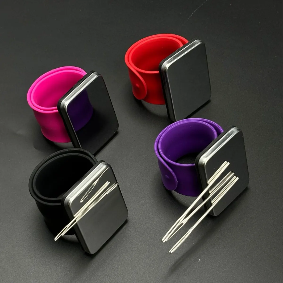 

Магнитная подушечка для швейных игл на запястье, магнитный держатель для швейных игл, магнитная силиконовая подушечка для запястья