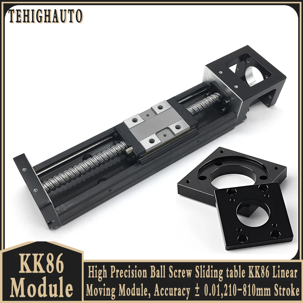 precisao bola parafuso deslizante tabela robo de eixo unico modulo movel linear chumbo 10 mm 20 mm210 mm810 mm curso kk86 alta 01