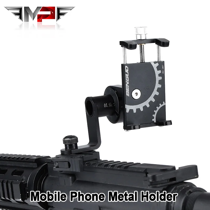 Mobile Phone Metal Holder WADSN Tactical For 20mm Picatinny Fixed Rail Gun Side Rail Mount Holder Outdoor Shooting Query Navigat