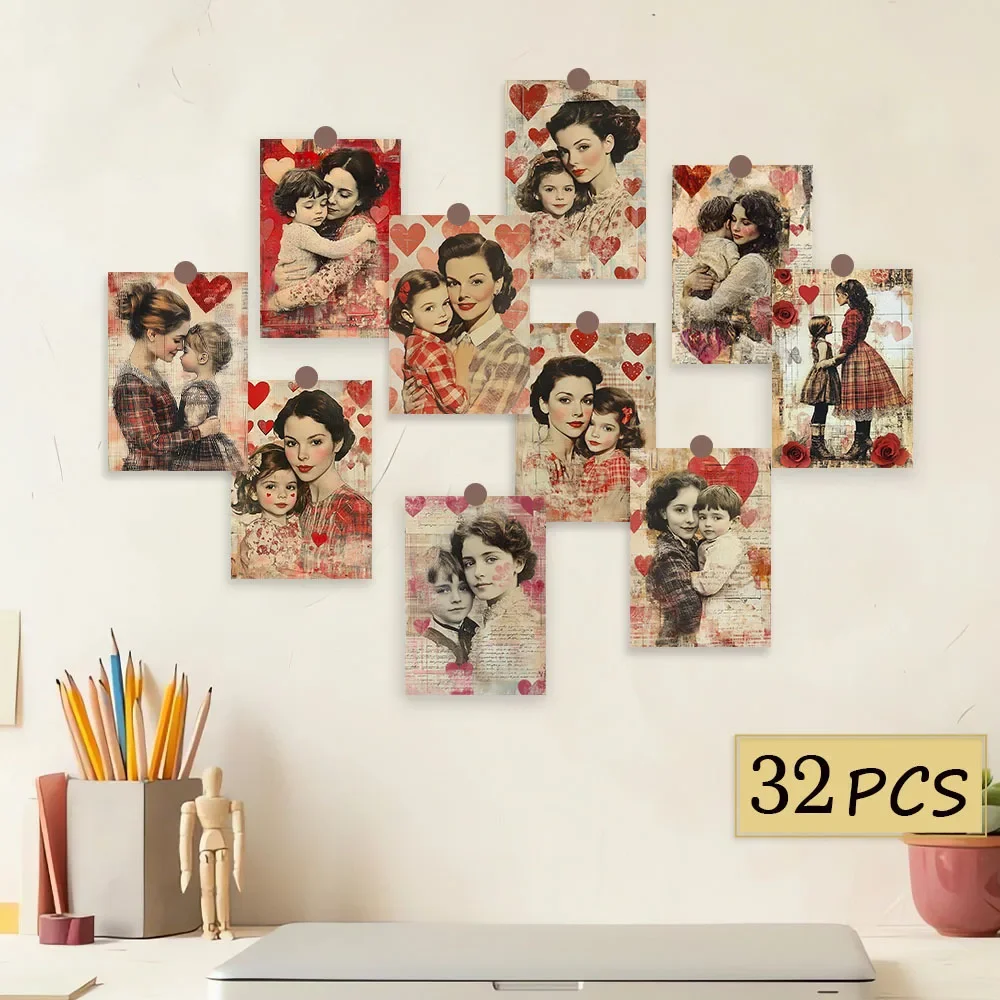 

32pcs, Motherhood-themed postcards, decoration/greeting cards/postcards, high-definition printing, collectible and mailable