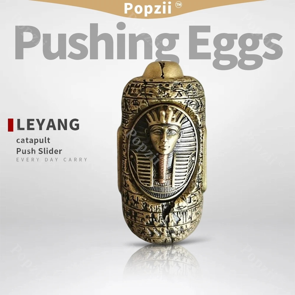 LEYANG Bronze Catapult Ushing Eggs EDC Stress Relief Toys Office Stress Relief Gadgets Necklace Pendant Fidgeting toys