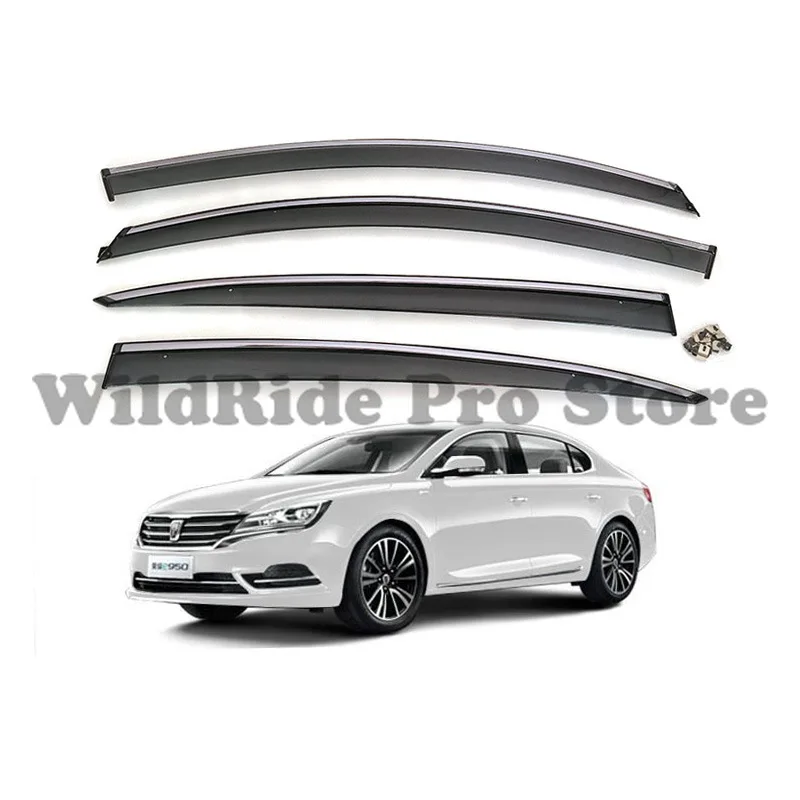 

1 комплект специально разработанных оконных козырьков от дождя Roewe e950, литых под давлением дефлекторов от дождя Roewe 950, внешние аксессуары