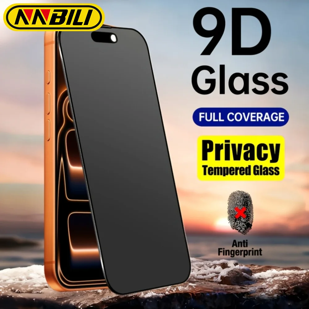 NNBILI 2er-Pack Mattierte Sichtschutz-Displayschutzfolien aus gehärtetem Glas, vollständige Abdeckung für iPhone 17 16 15 14 13 12 11 Pro Max 17e 16e Plus