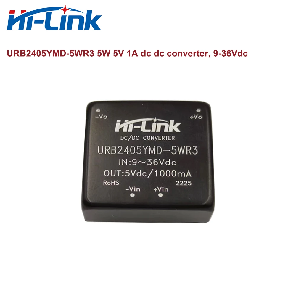 Free Ship HiLink 5W 5V 1A URB2405YMD-5WR3 9-36Vdc DC Converter Module HLK-5D2405A