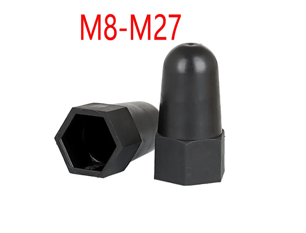 

Черные защитные колпачки для гаек M8-M30 PE